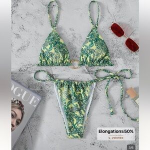 Green string bikini